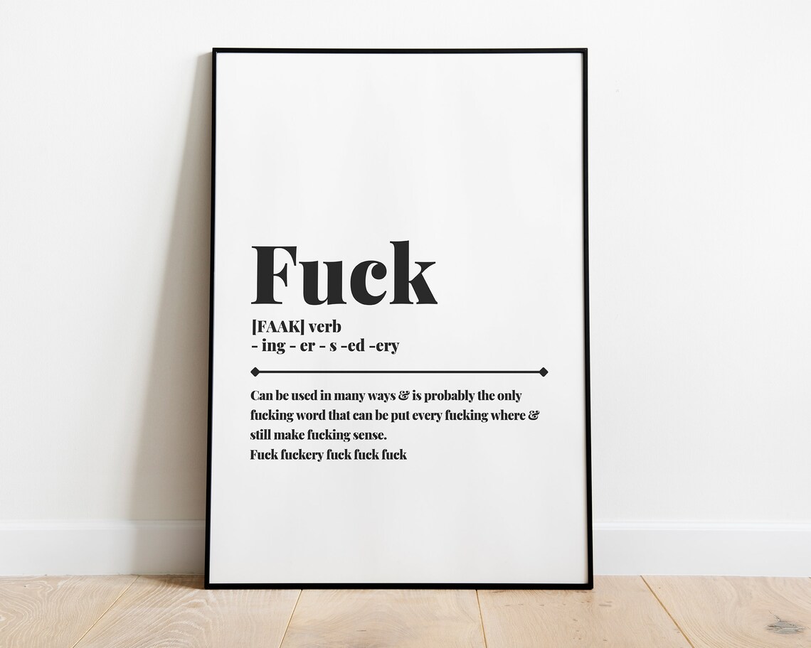 Swear Definition Funny Office Quote Art Print