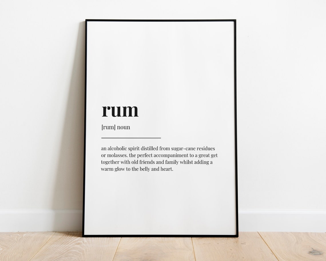 Rum Definition Meaning Wall Art Rum Print Print Quote Print Instant - Image 2