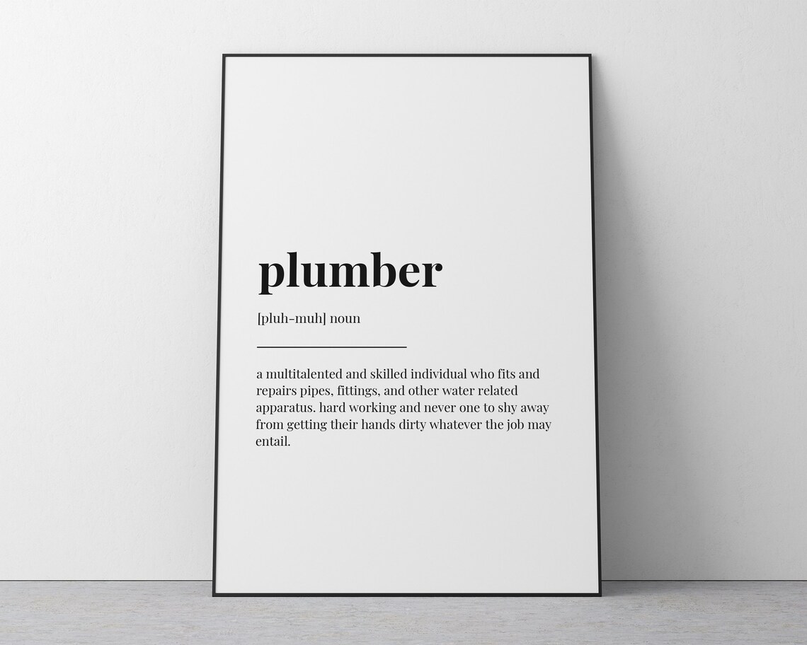 Plumber Definition Quote, Gift for Plumber - Image 2
