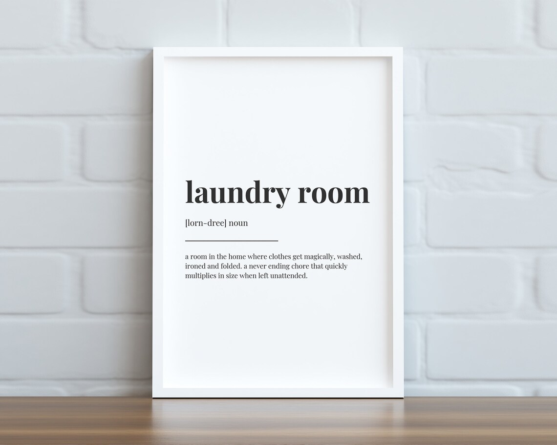 Laundry Room Definition - Typography Print - Image 3
