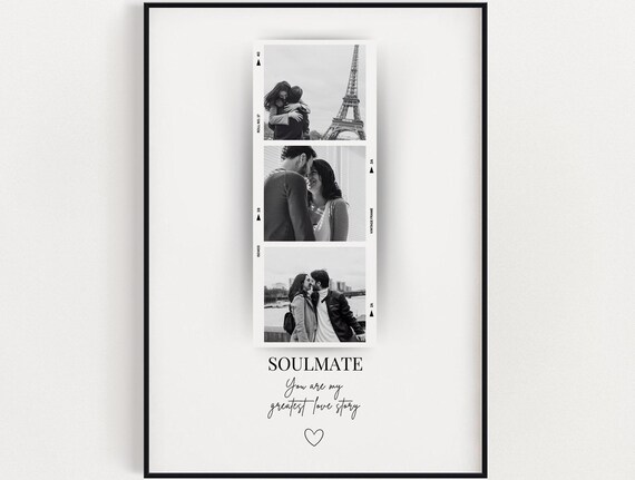 Personalized Soulmate Film Strip Photo Couple Custom Print Gift