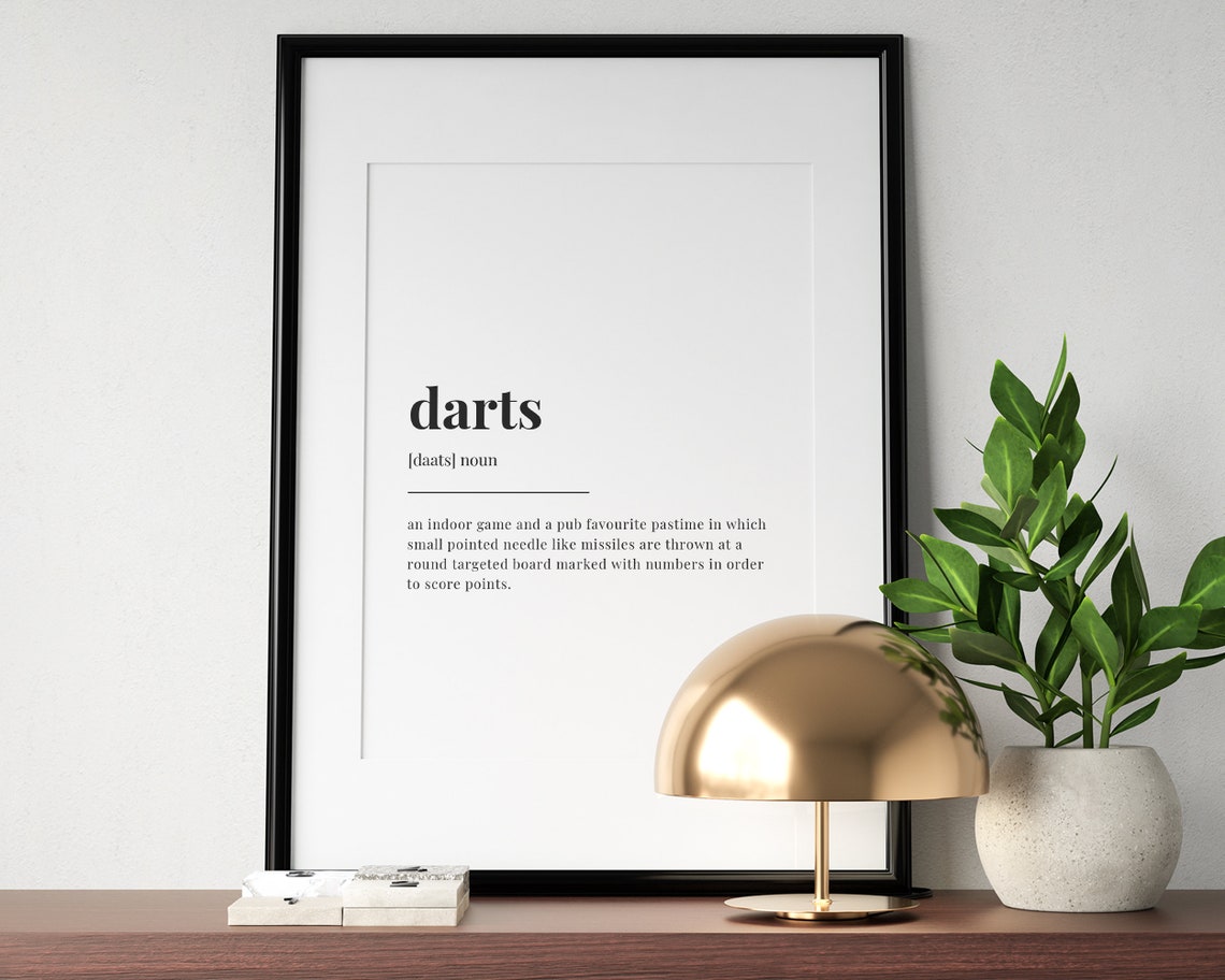 Darts Definition, Game Room Decor Quote - Image 3
