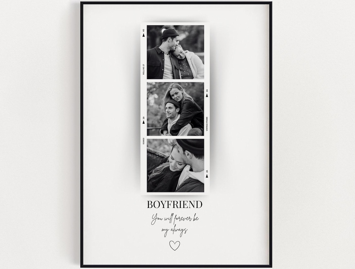 Personalised Boyfriend Photo Print, Valentines Day