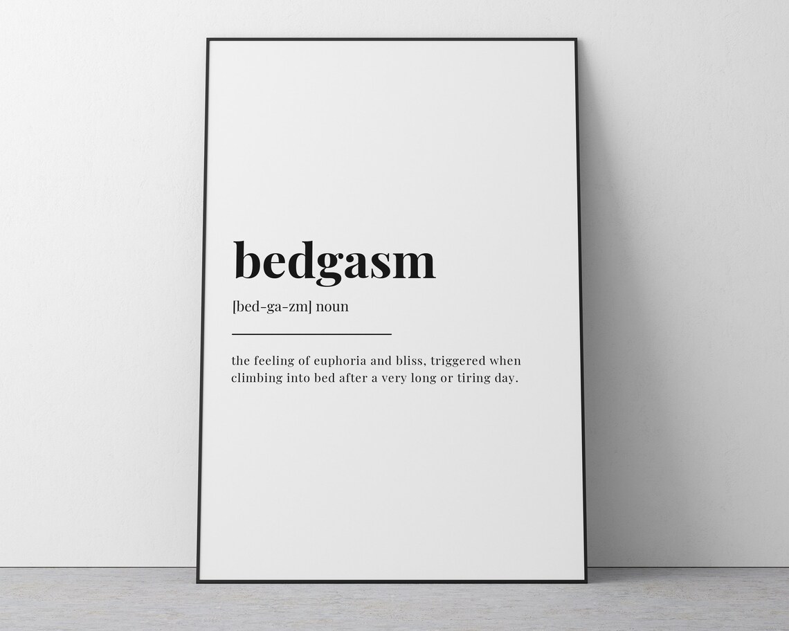 Bedgasm Definition Meaning, Funny Typography - Image 2