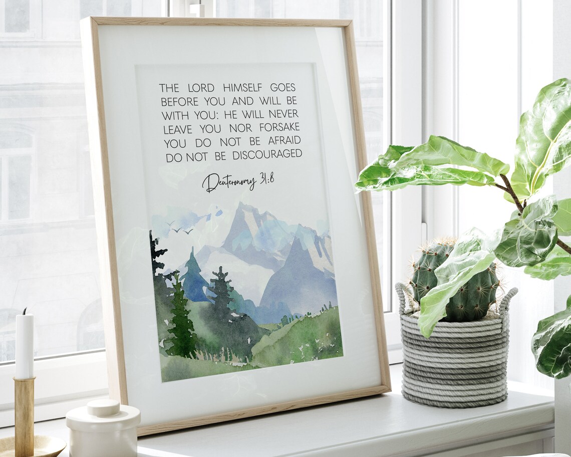 Deuteronomy 318 Scripture, Christian Home Decor - Image 2