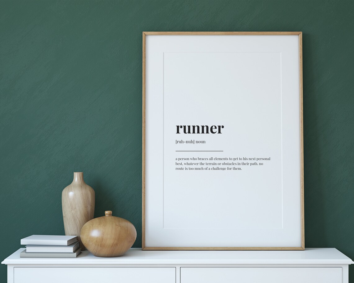 Runner Definition Quote Art Print - Image 3