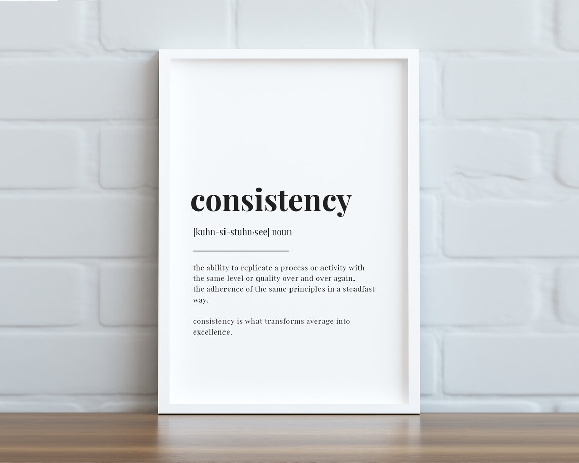 Consistency Definition Print Wall Art Print Consistency Print Definition Print Quote Print - Image 2