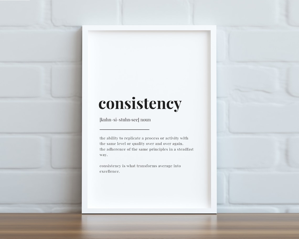 Consistency Definition Typography Quote Art Print - Image 2