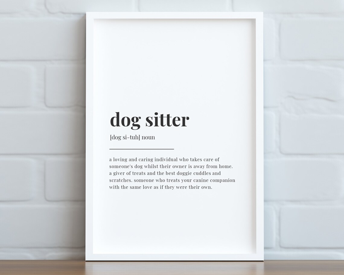 Dog Sitter Definition Meaning Gift for Dog Sitter - Image 2