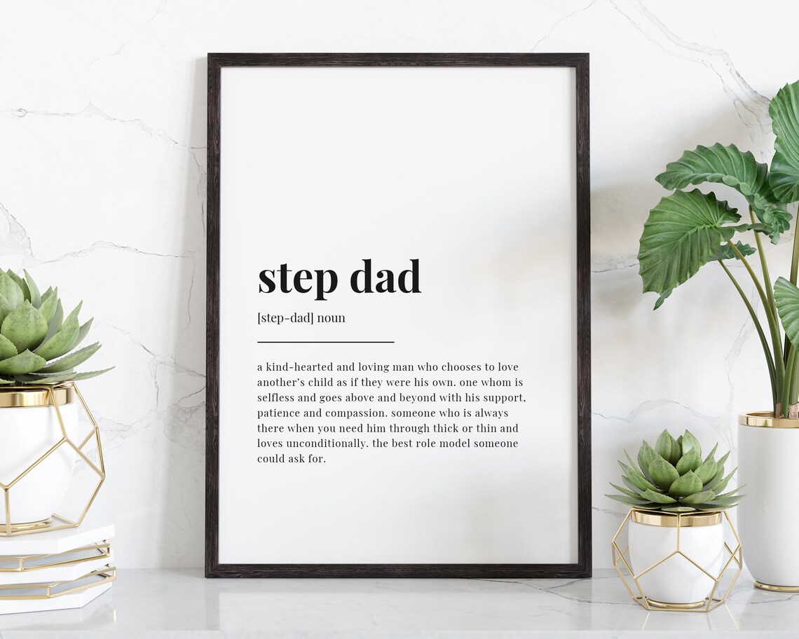 Stepdad Definition Meaning, Stepdad Gift Print - Image 2