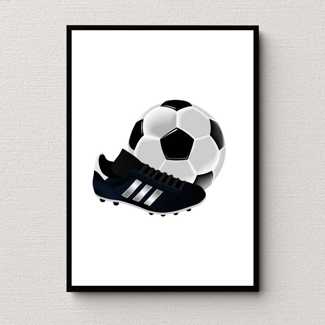 Soccer Art Print Sports Themed Bedroom Wall Decor Soccer Ball Art Sports Teen Bedroom Print Gift For Soccer Lover Pdf - Image 4