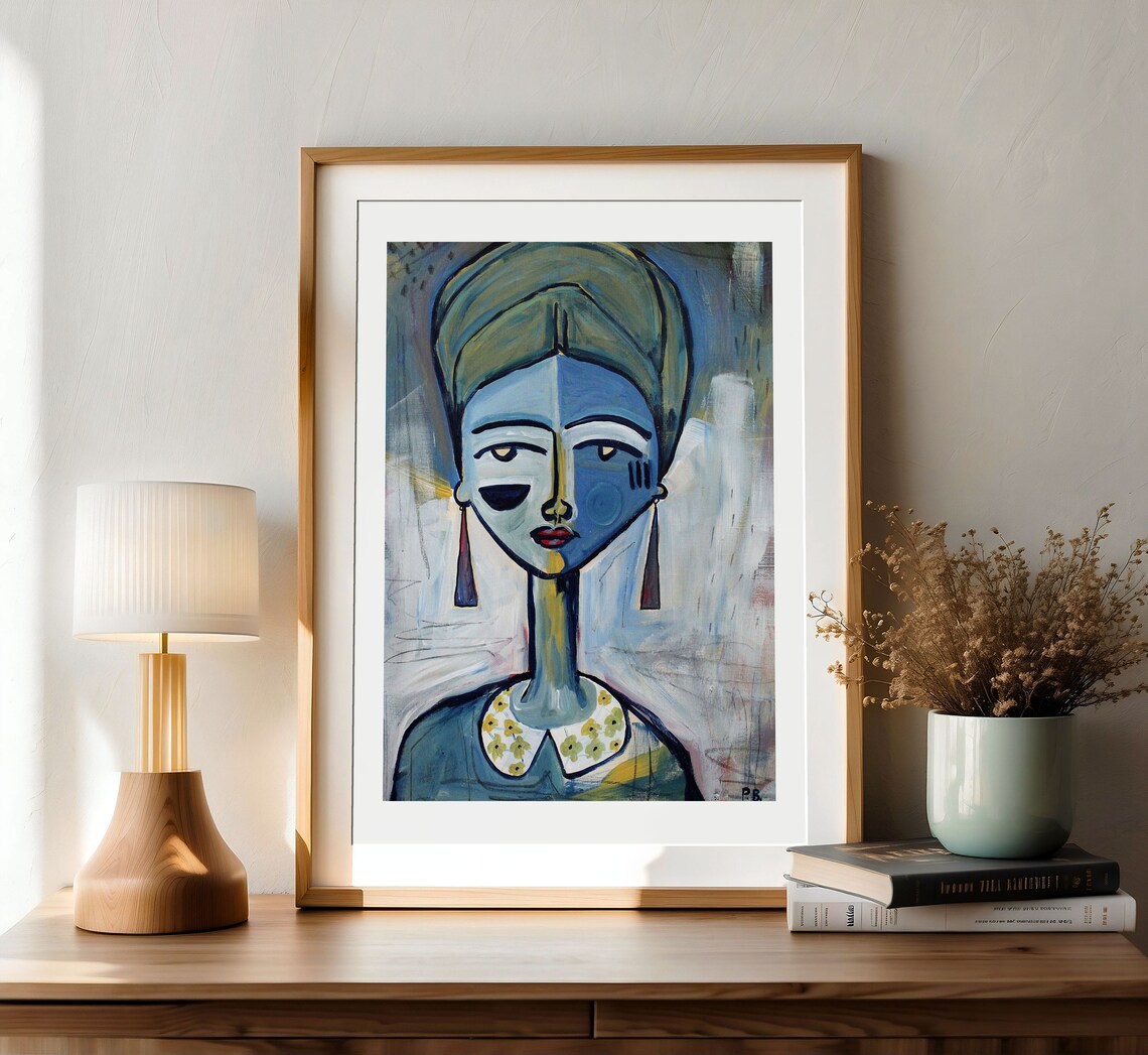 Mimi Portrait Abstract Art Print, Abstract Figure
