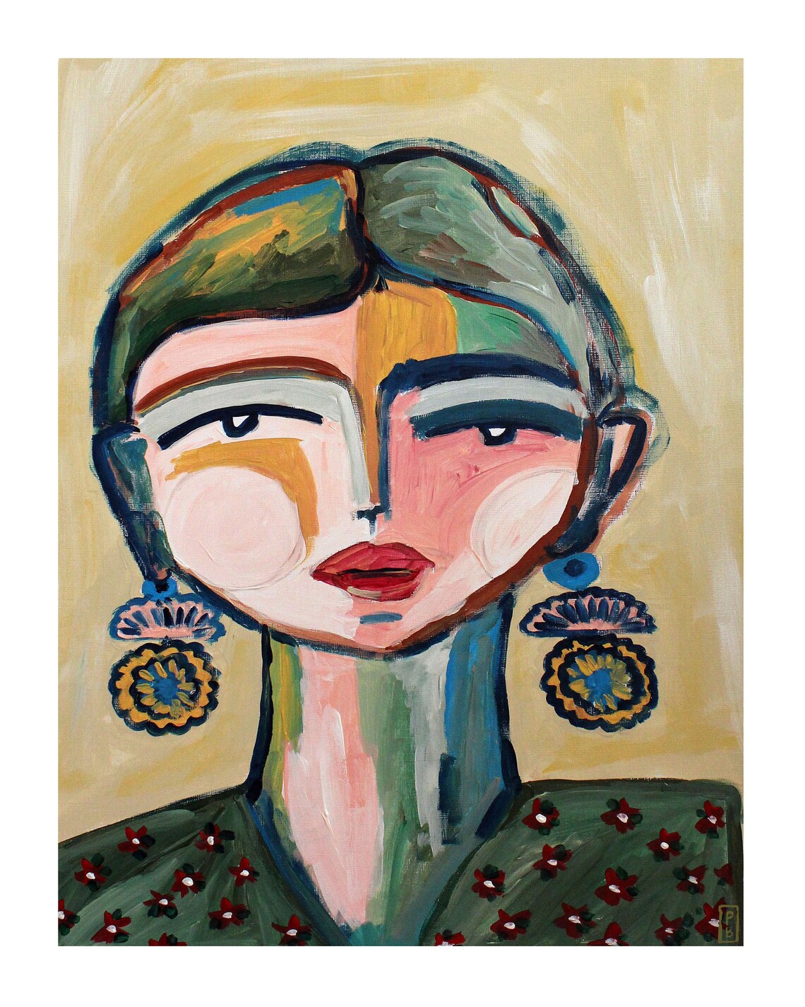 Luella Portrait Art Print, Abstract Figure Study - Image 2