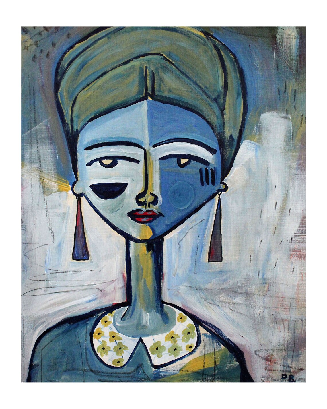 Mimi Portrait Abstract Art Print, Abstract Figure - Image 2
