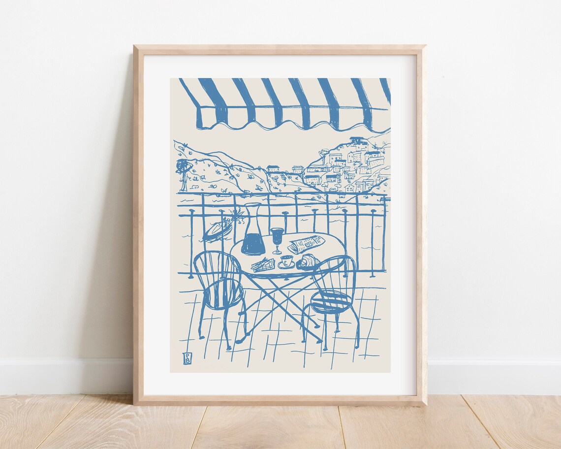 Positano Italy Minimalist Travel Poster Art Print - Image 3