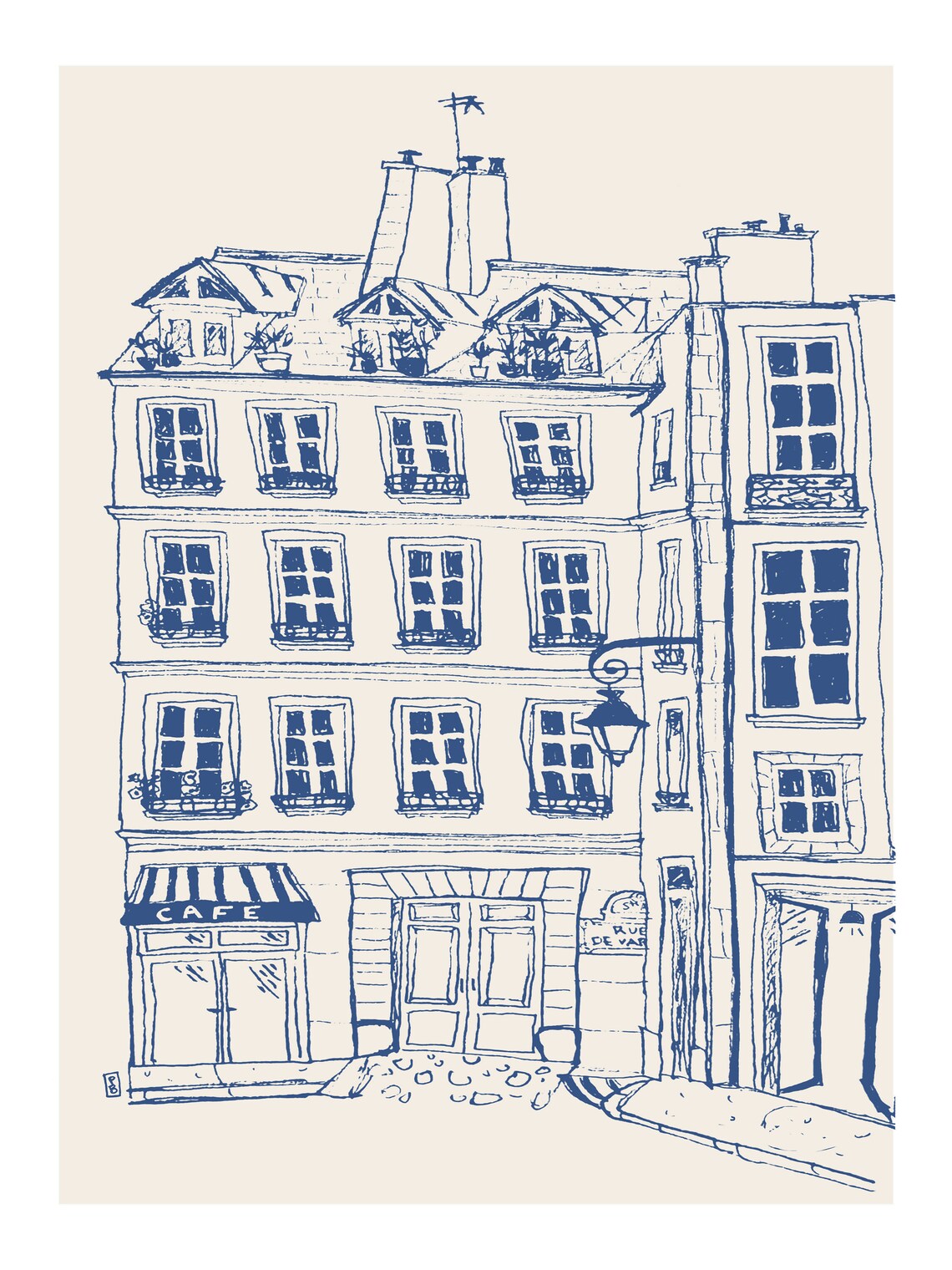 A Cafe In Paris, Minimalist Paris Travel Poster - Image 3