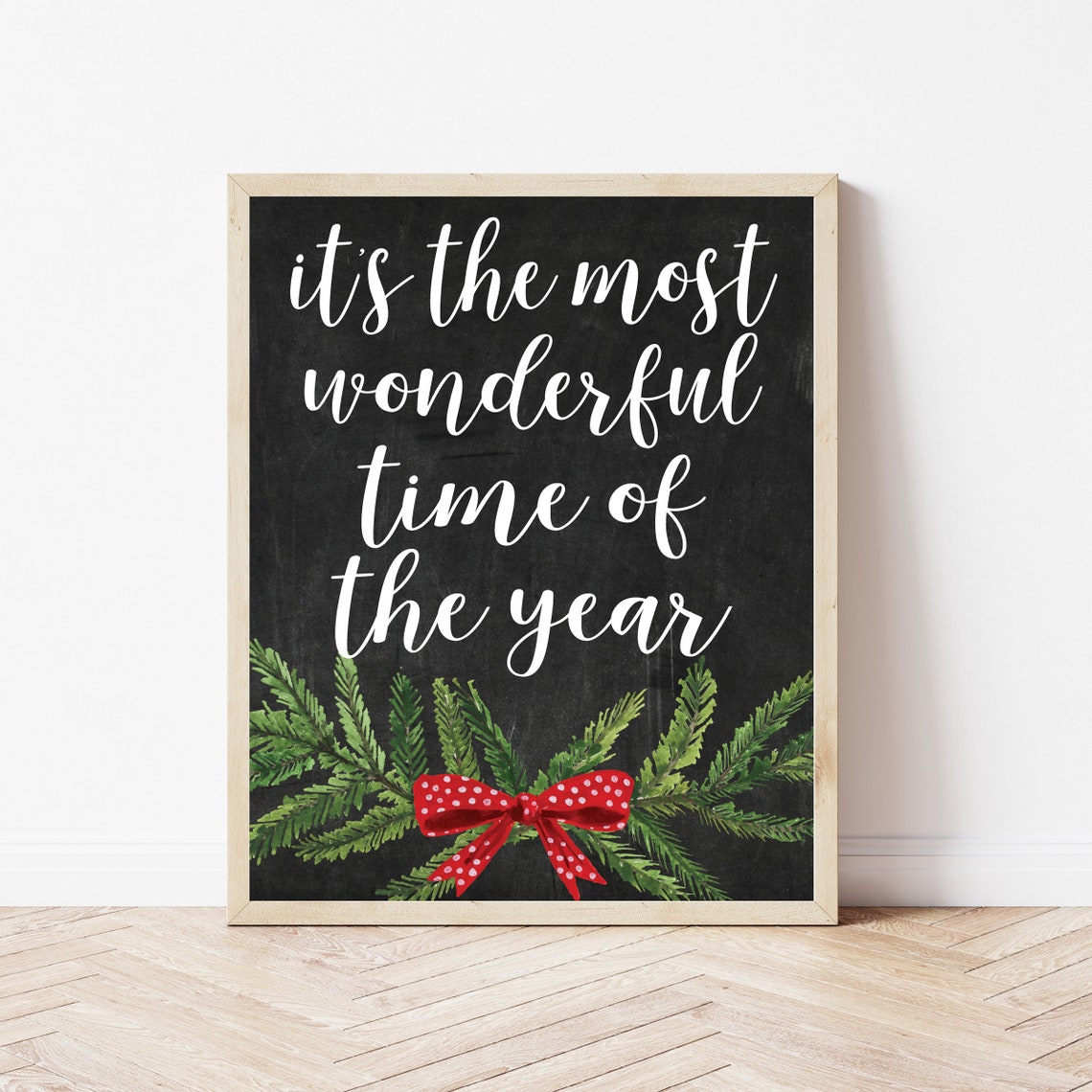 Its The Most Wonderful Time of The Year Christmas Chalkboard Poster