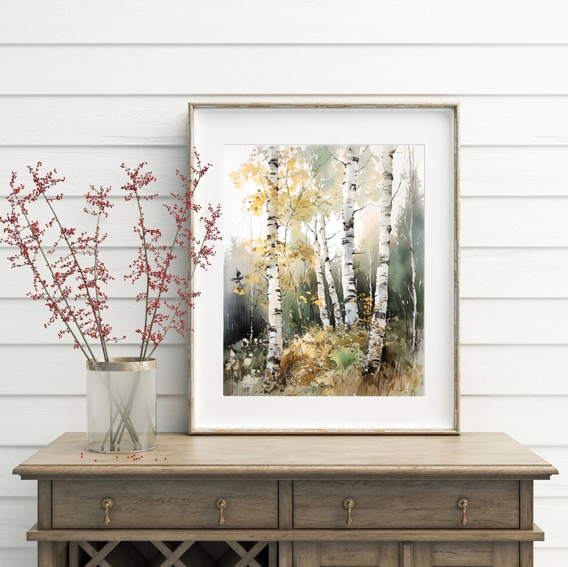 Birch Woods Landscape Wall Art Print - Image 4