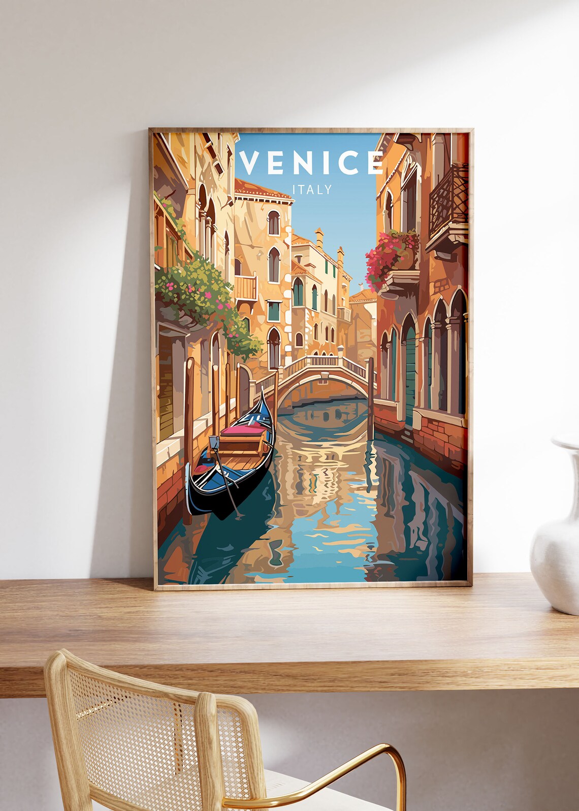 Venice Travel Poster, Minimalist Italy Art - Image 3