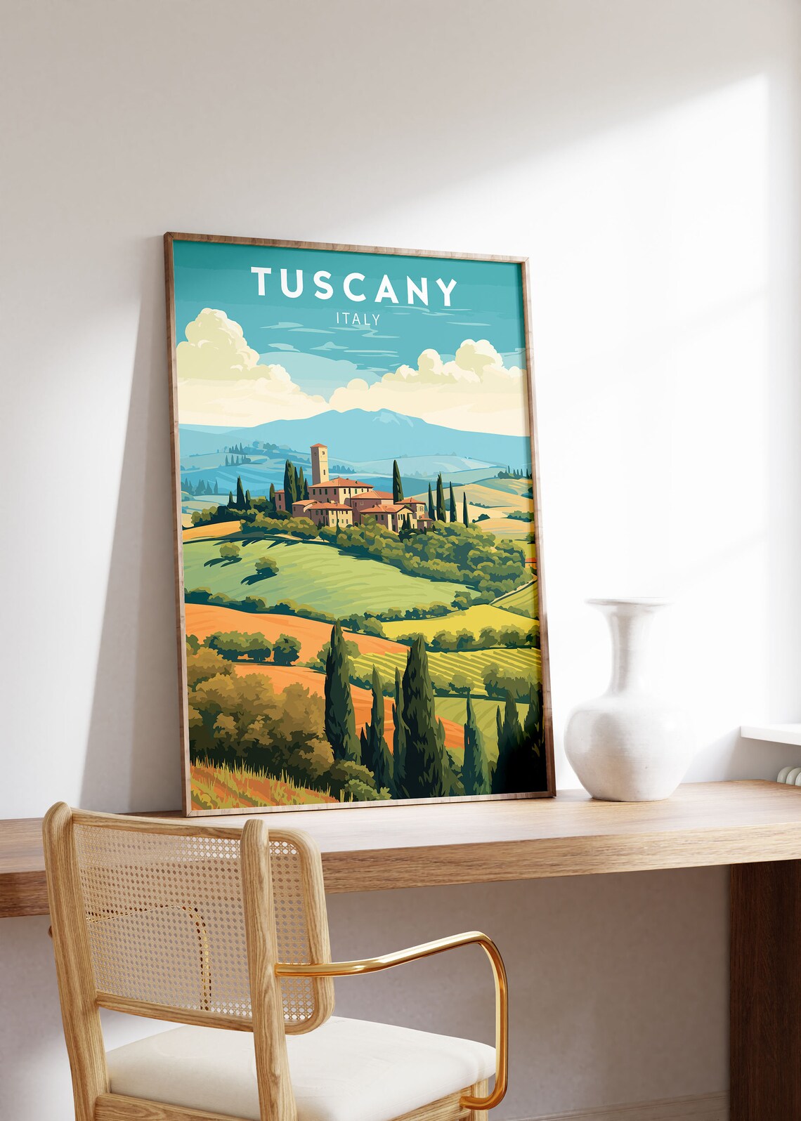 Tuscany Travel Poster, Wandering Italy Wall Decor - Image 3