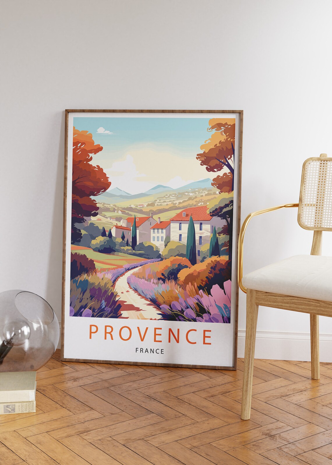 Provence France Lavender Fields Country Farmhouse Travel Poster - Image 3
