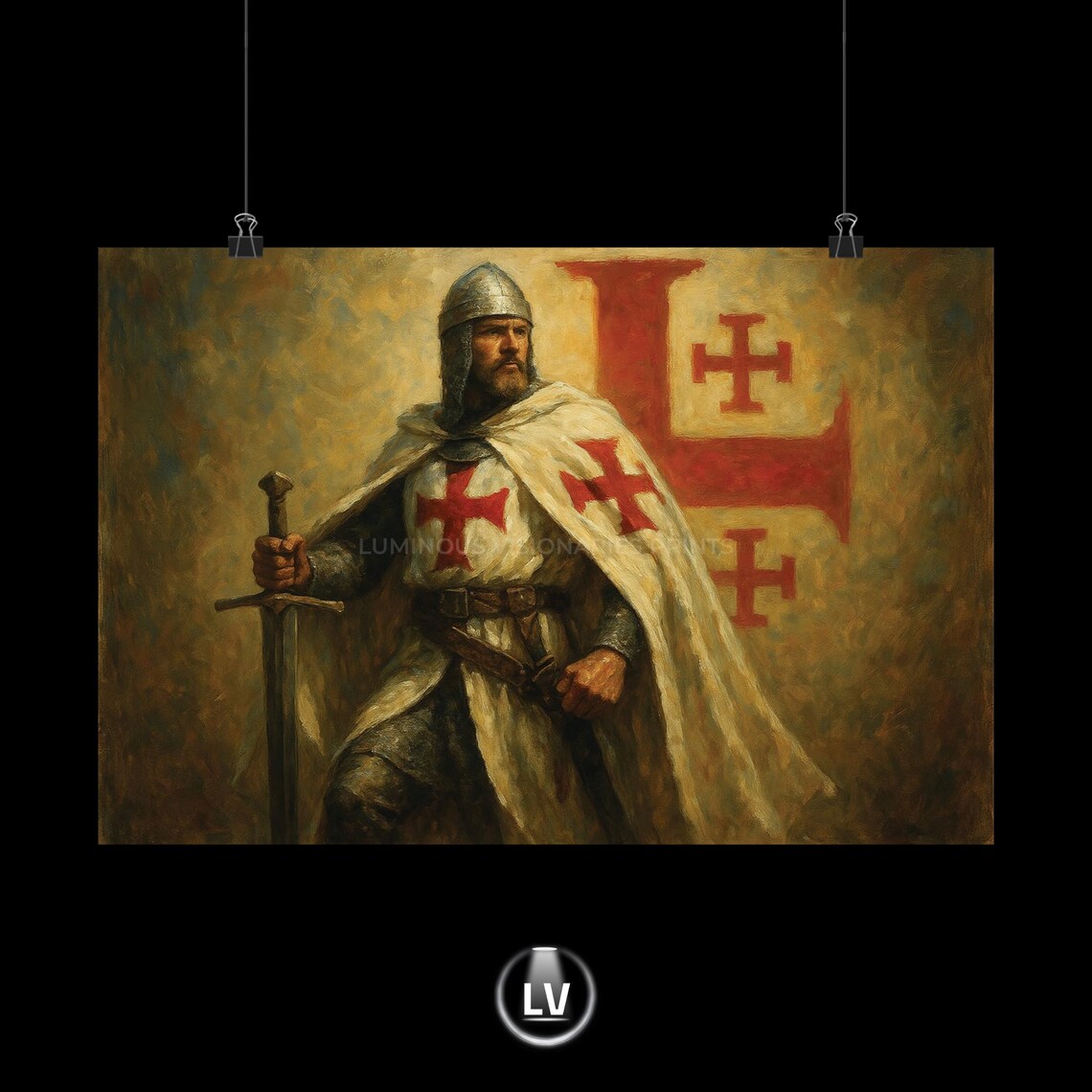 Knights Templar Matte Poster, Medieval History Gift
