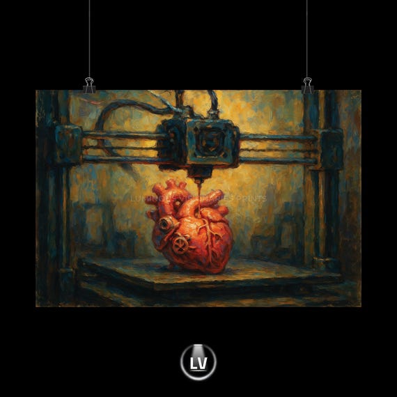Heartfelt Matte Poster Art Print Home Decor Unique Wall Gift For Medical Students Industrial Style Heart Printing Apst 4