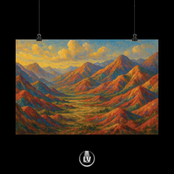 Vibrant Mountain Landscape Posters Wall Art For Nature Lovers Home Decor Relaxation Gift Holidays Matte Prints Apls 50