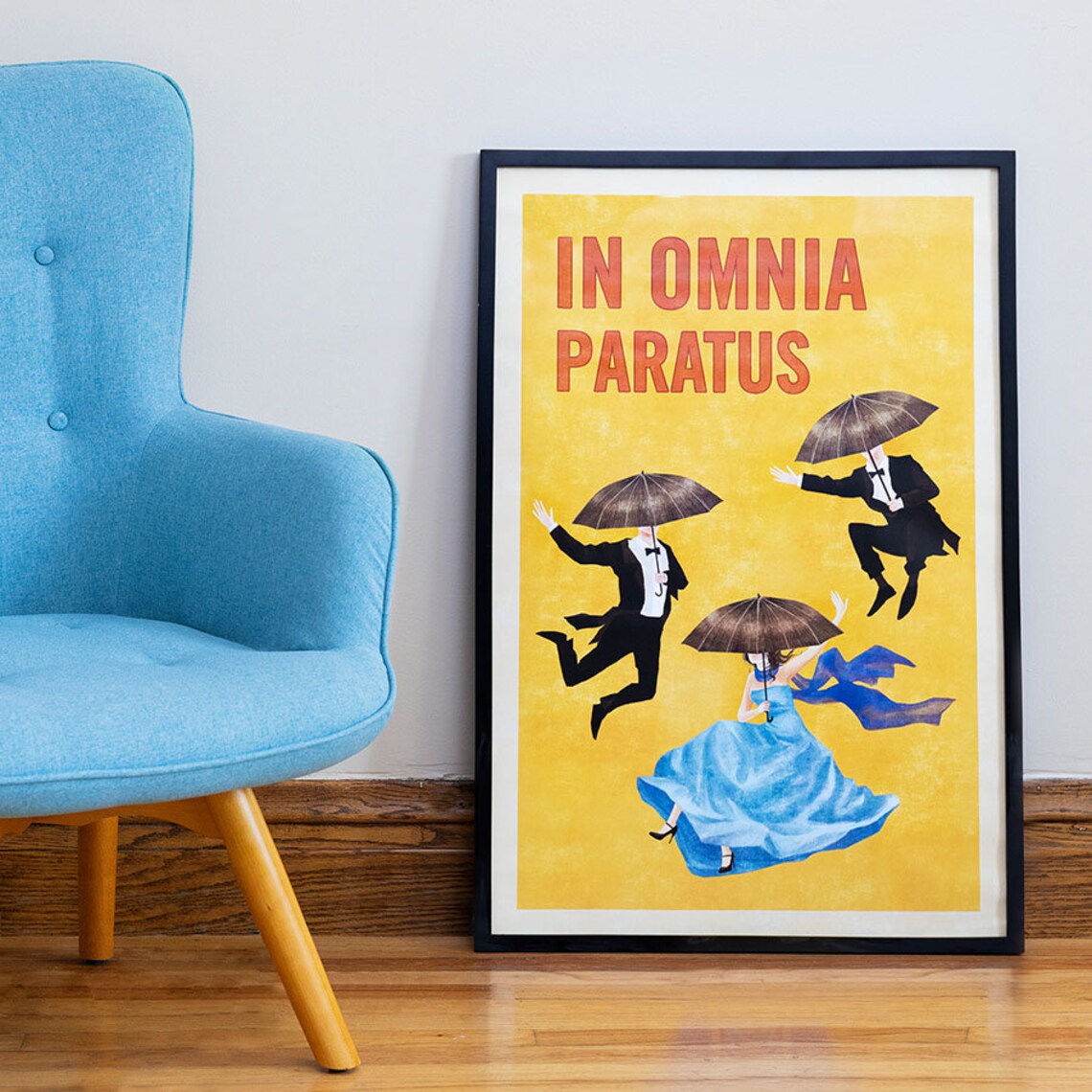 In Omnia Paratus Poster, Vintage Art Deco Style