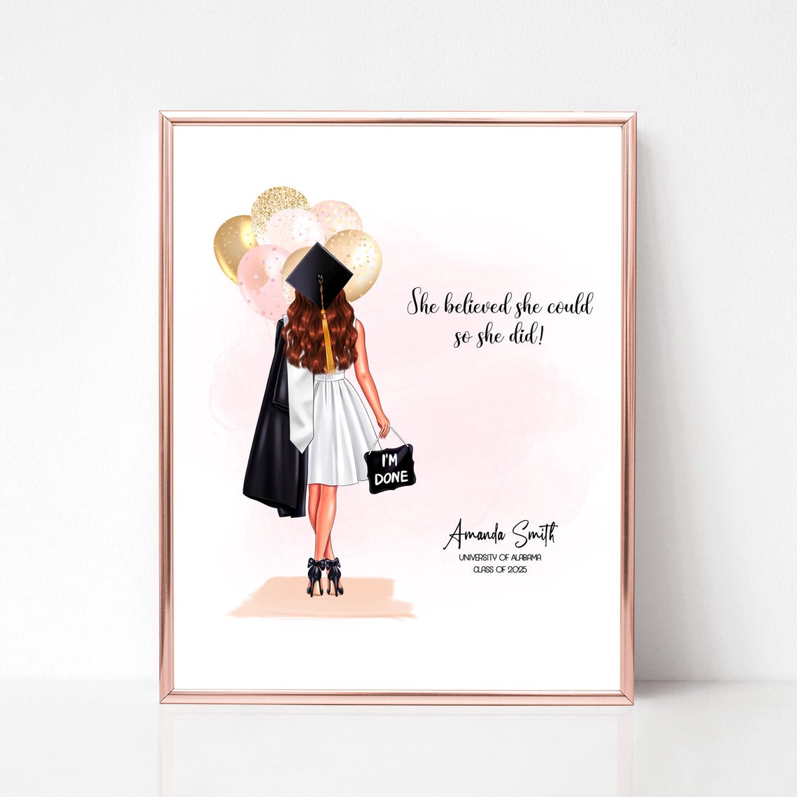 Amanda Smith University of Alabama Graduation Keepsake Poster