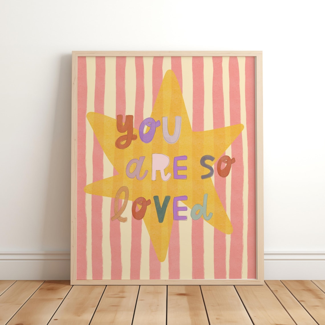 You Are So Loved Nursery Wall Art, Boho Poster