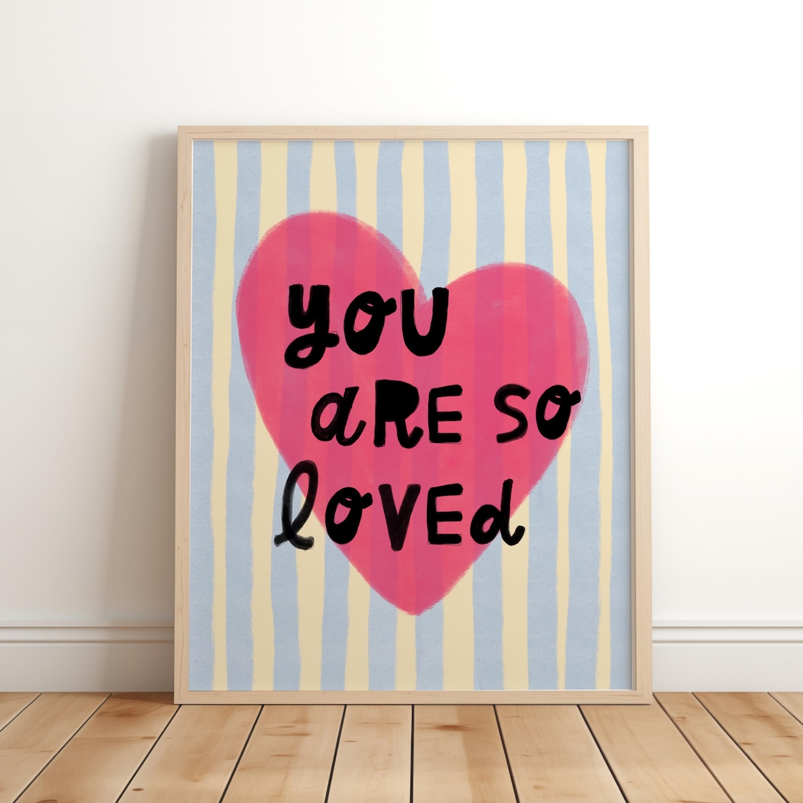 You Are So Loved Girls Nursery Decor Art Print