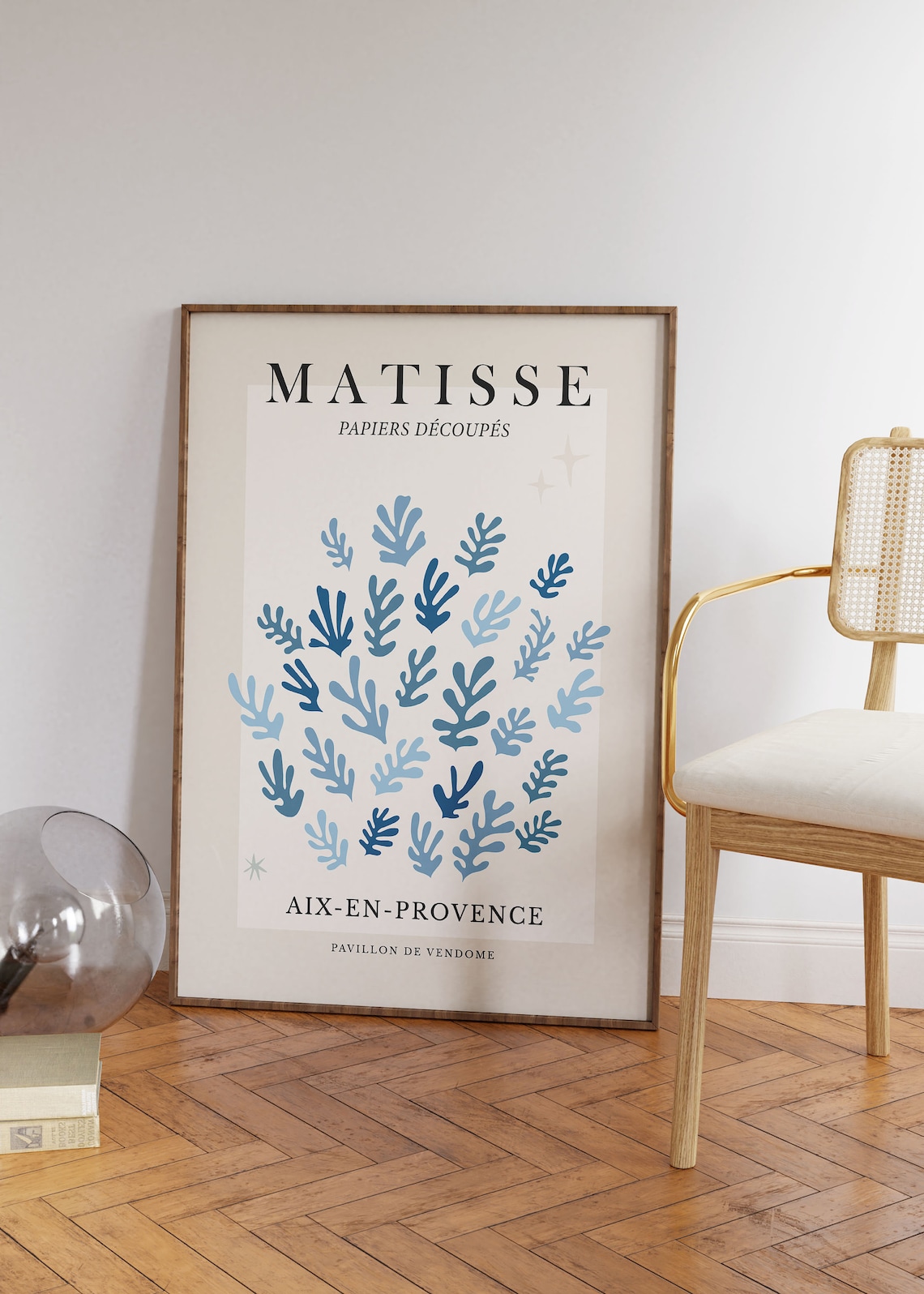 Matisse Blue Coral Leaves Aix en Provence Cut Outs Exhibition Poster - Image 2