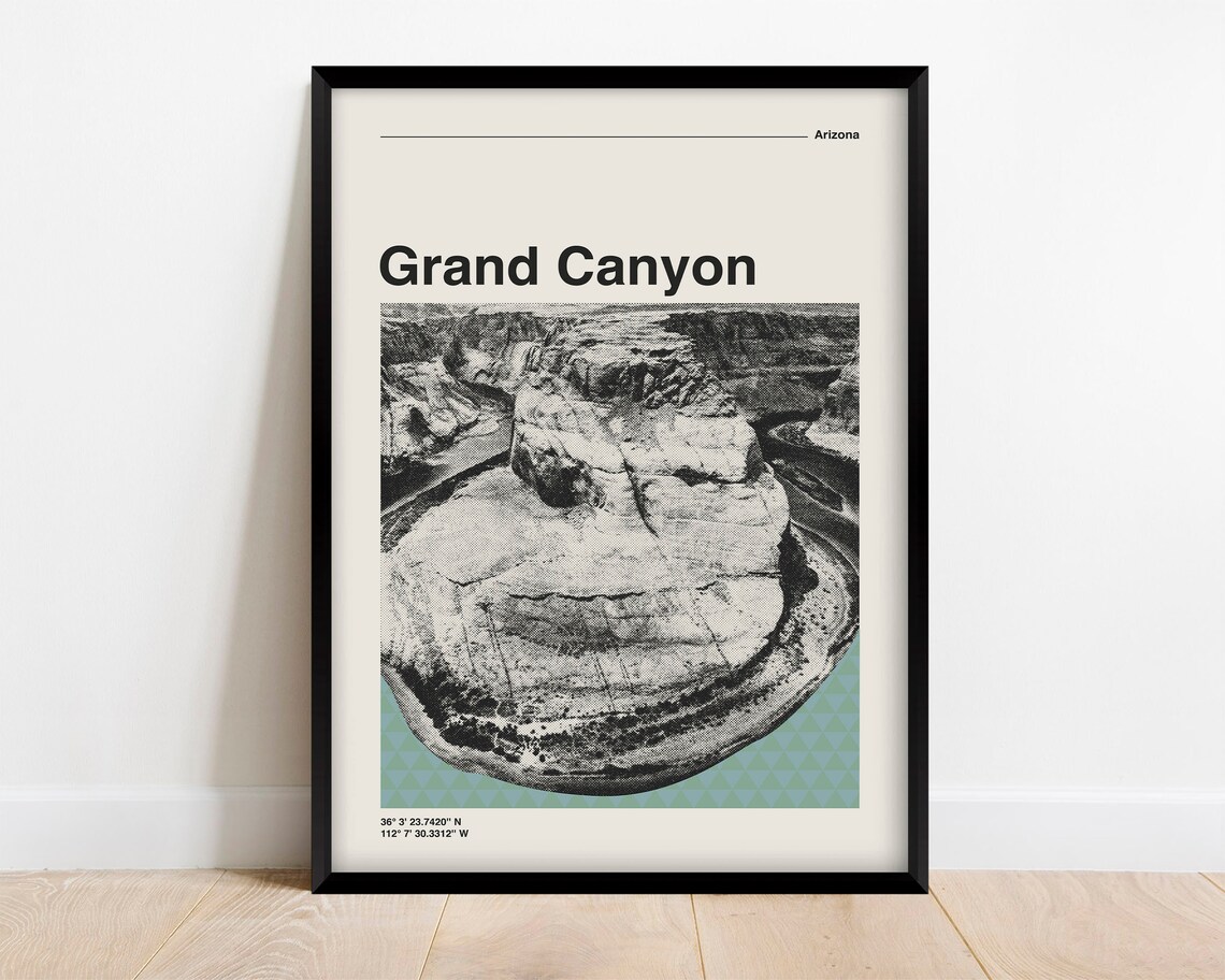 Grand Canyon National Park Retro Travel Poster, Arizona