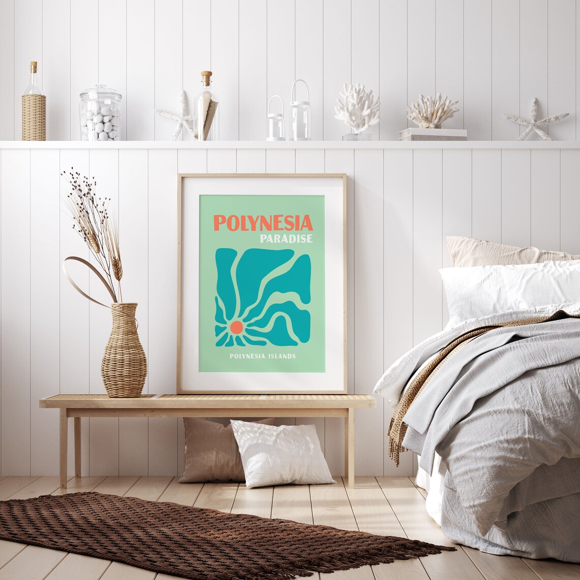 Polynesia Travel Poster, French Polynesia Beach - Image 2