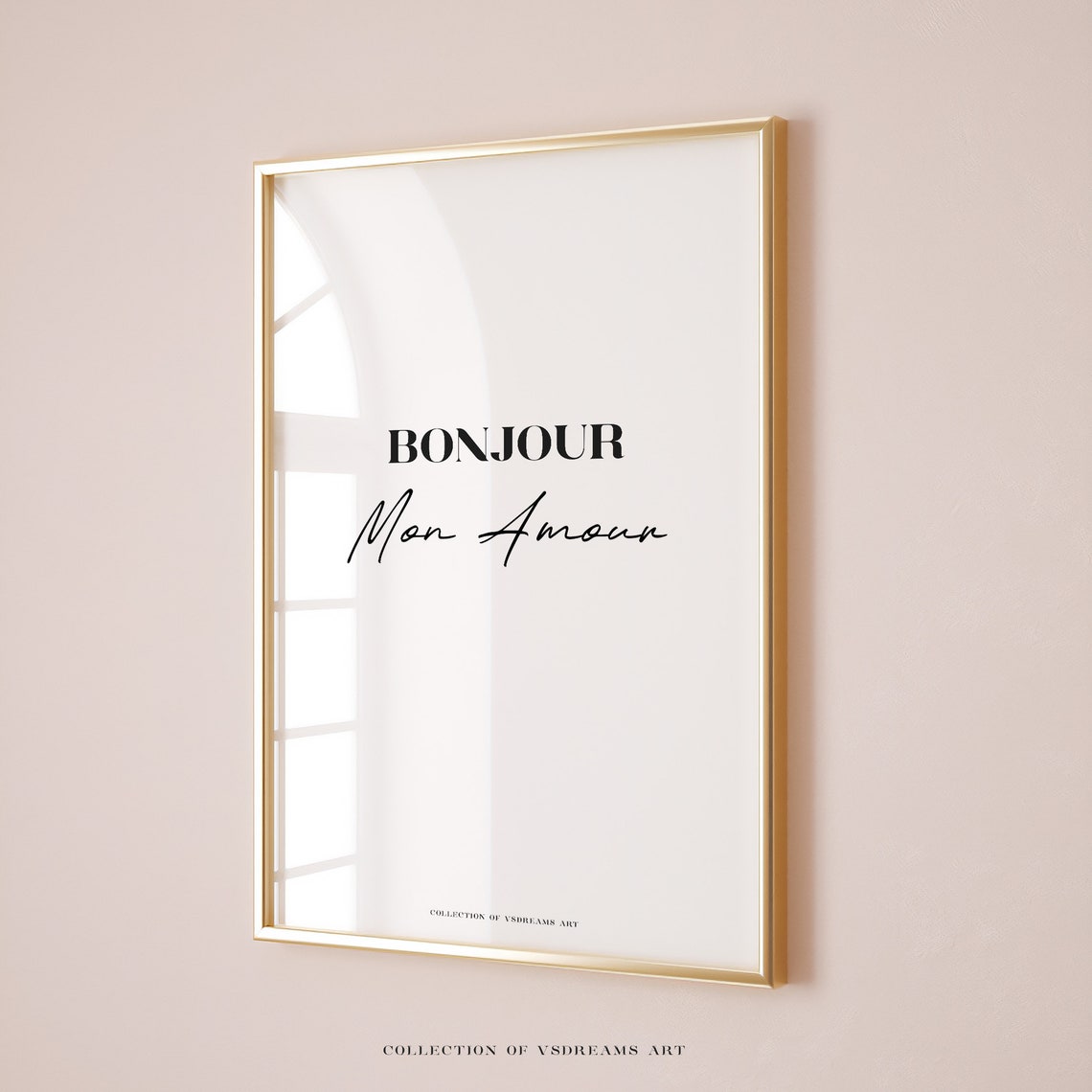 Bonjour Wall Art Bonjour Art Print French Wall Art French Love Poster Bonjour Poster French Wall Art Modern Romantic Wall Art
