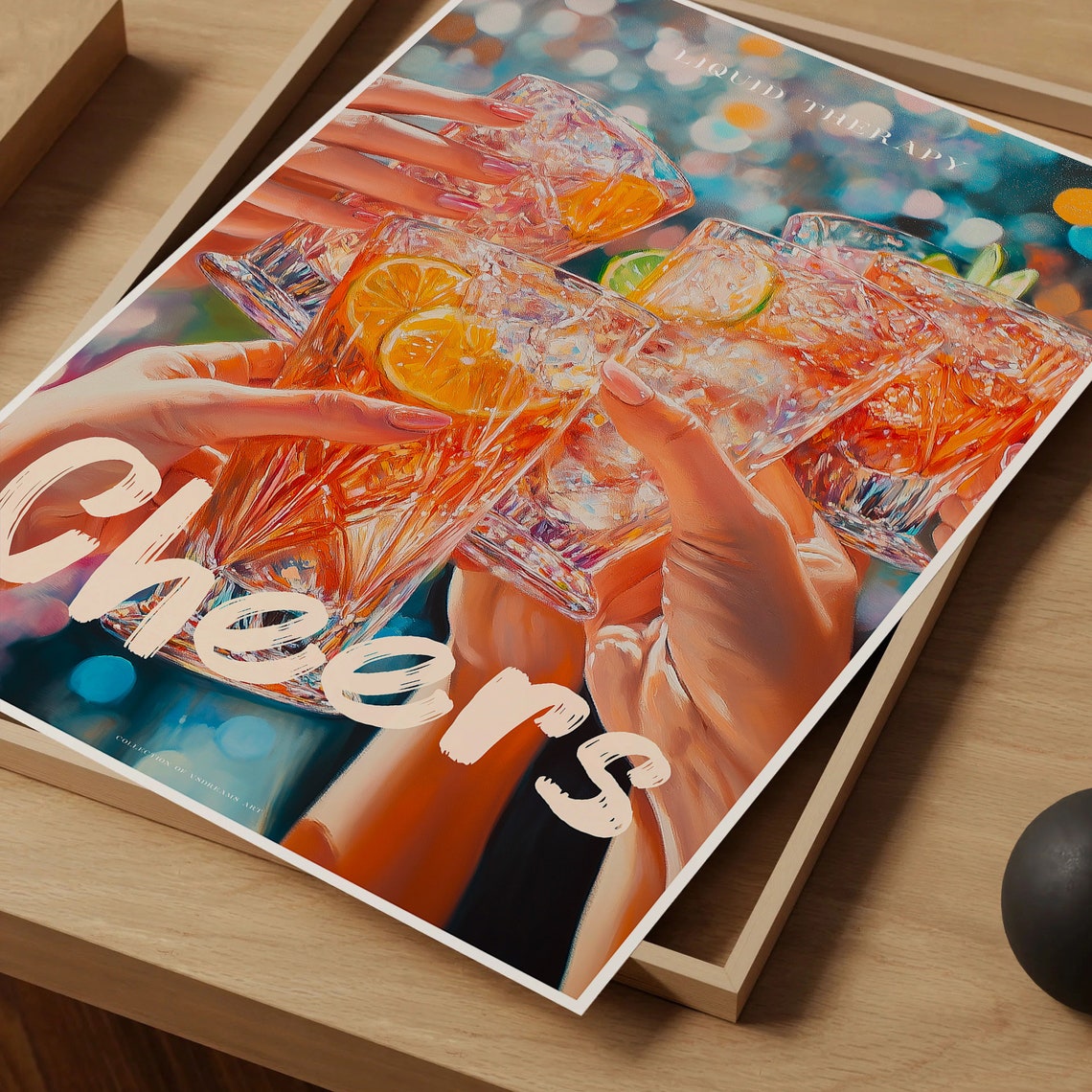 Retro Cheers Poster Coctail Poster Cheers Print Cocktail Prints Bar Cart Decor Cheers Wall Art Cheers Sign Bar Cart Print Girls Night - Image 4