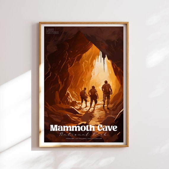 Mammoth Cave National Park Poster National Park Gift Nature Lover Gift Wall Art Kentucky Print Hiker Gift Cave Wall Art