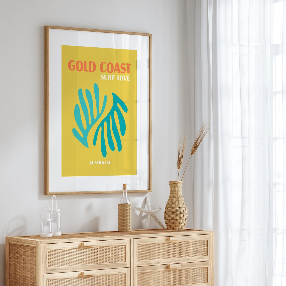 Gold Coast Travel Poster, Retro Tropical Beach - Image 5