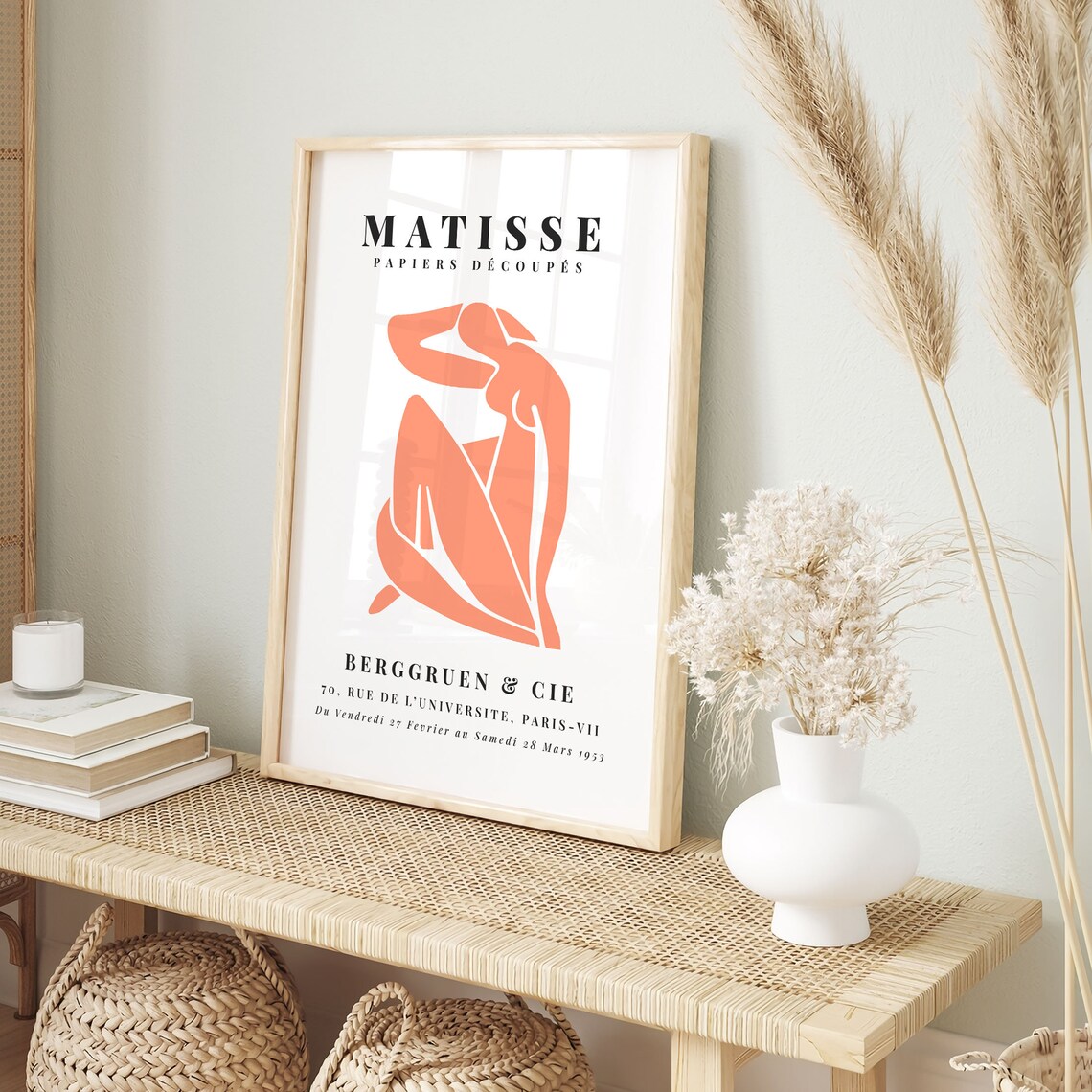 Henri Matisse Papiers Decoupes Coral Seated Figure Paris Art Poster - Image 4