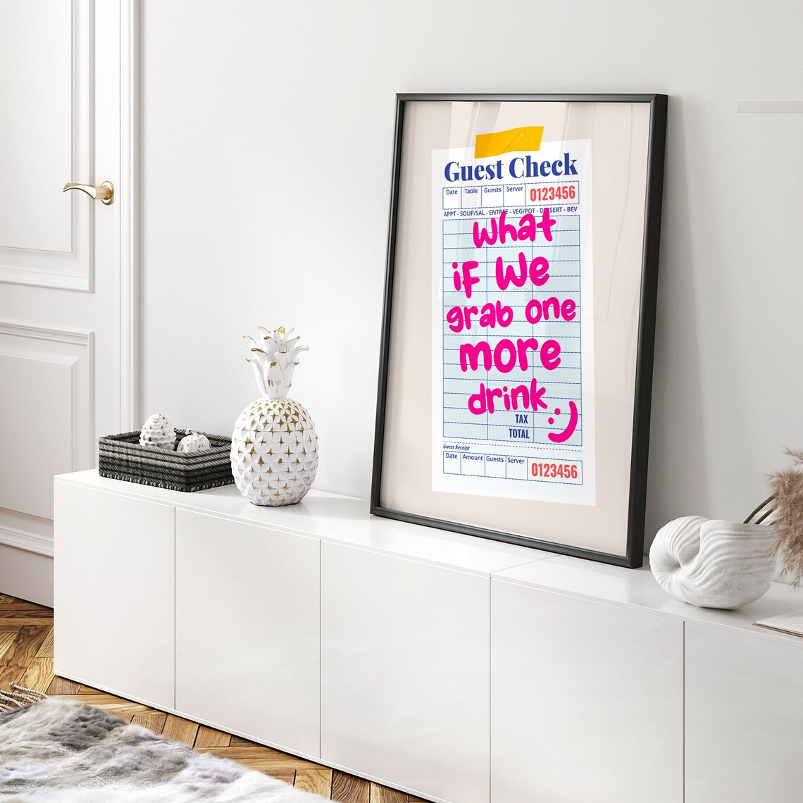Guest Check Poster, Preppy Bar Decor Print - Image 5