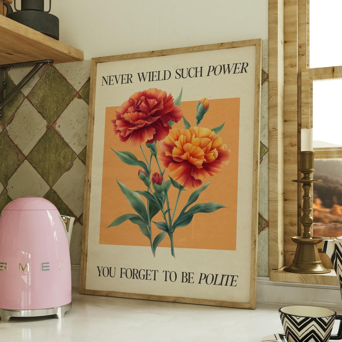 Never Wield Such Power You Forget To Be Polite Print Music Wall Art Marjorie Bedroom Decor Botanical