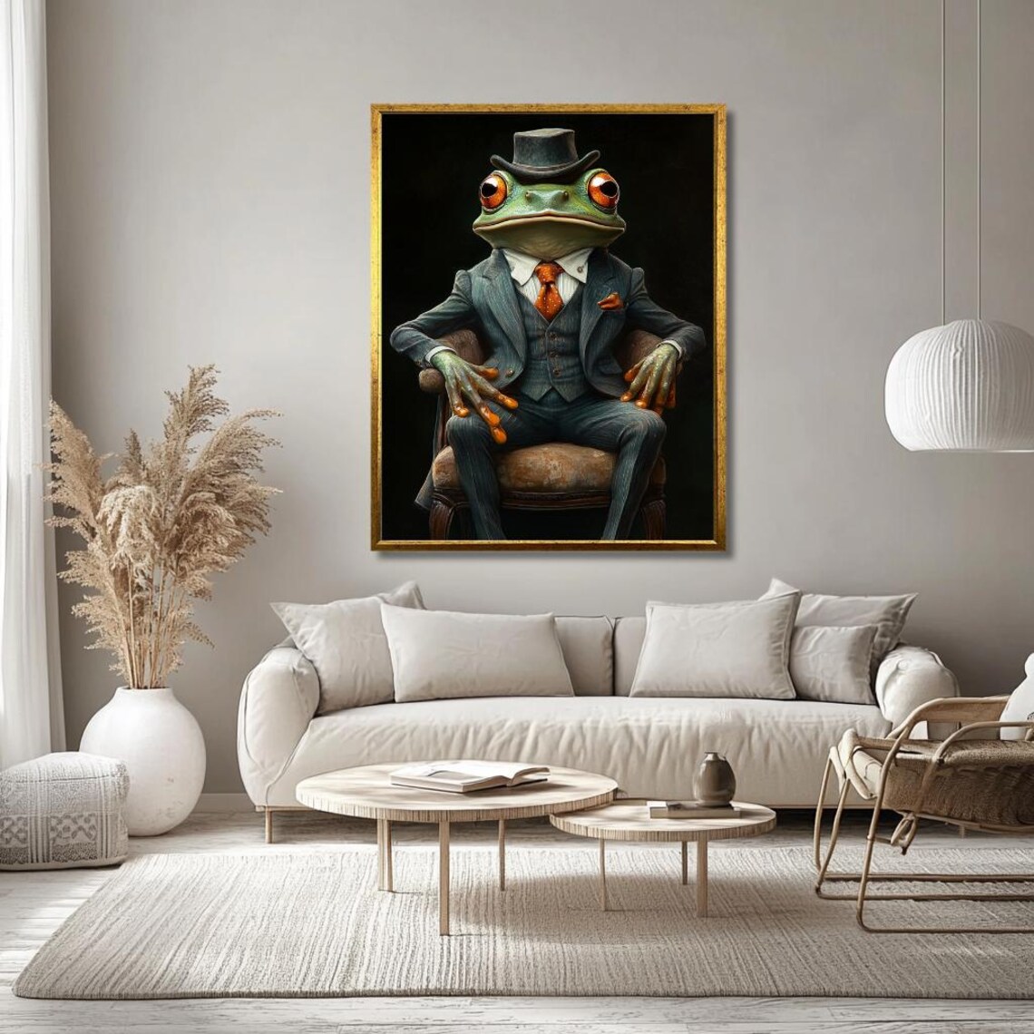 Dapper Frog In Suit And Top Hat Quirky Animal Portrait Poster - Image 3