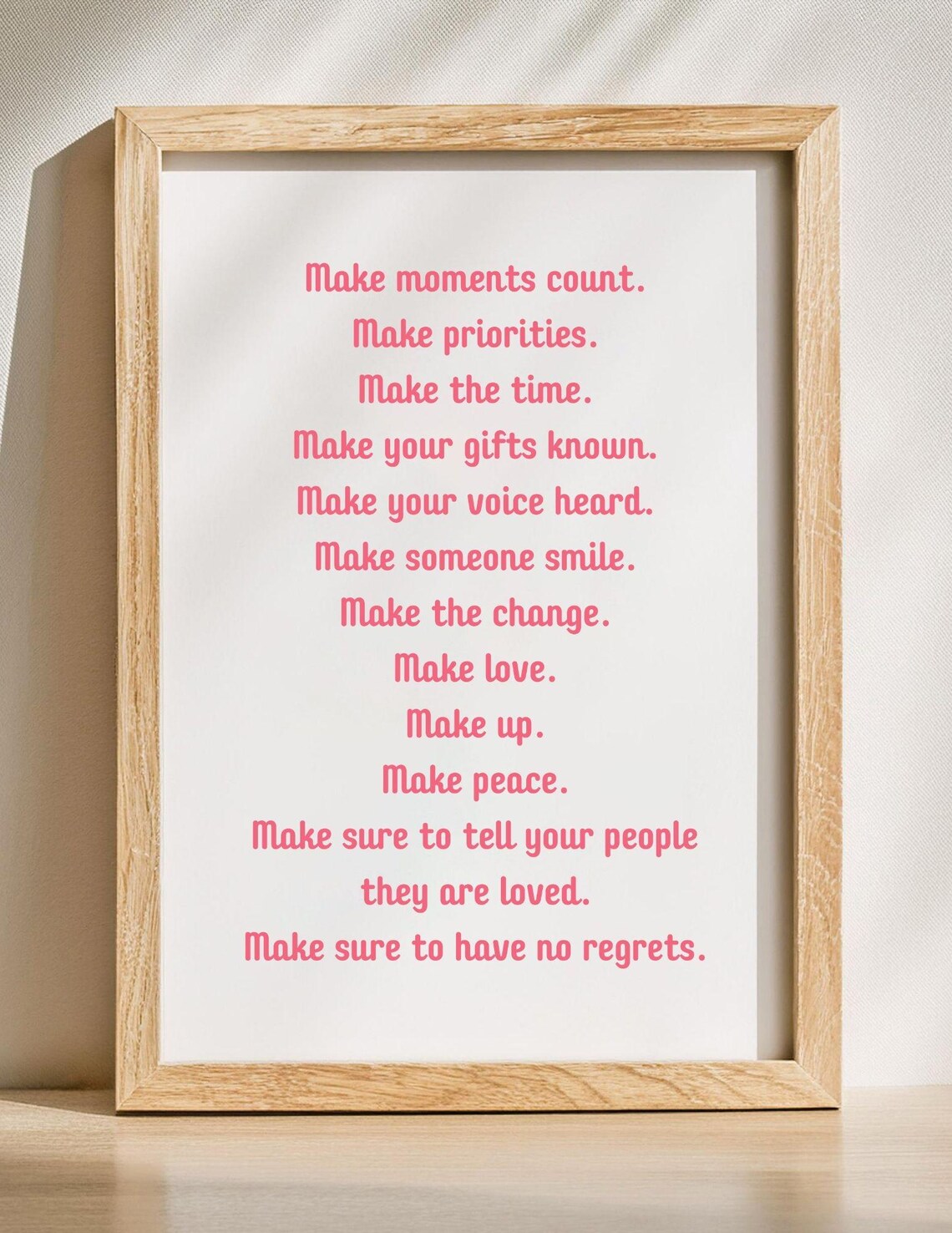 Make Art Motivational Minimalist Poster
