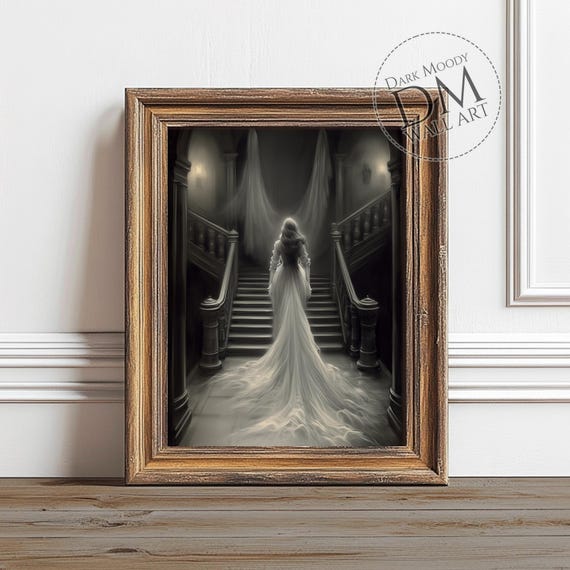 Bride Gothic Haunted Mansion Halloween Art Print
