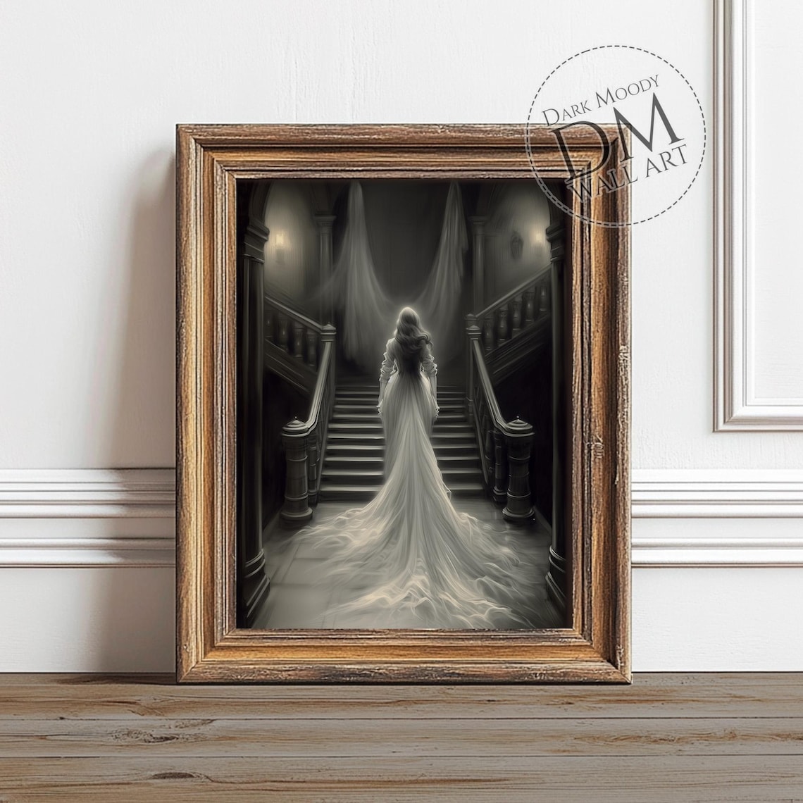 Bride Gothic Haunted Mansion Halloween Art Print