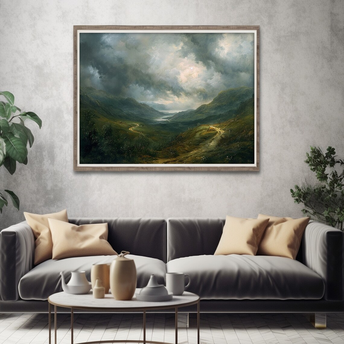Moody Irish Landscape Art Print, Rustic - Image 4