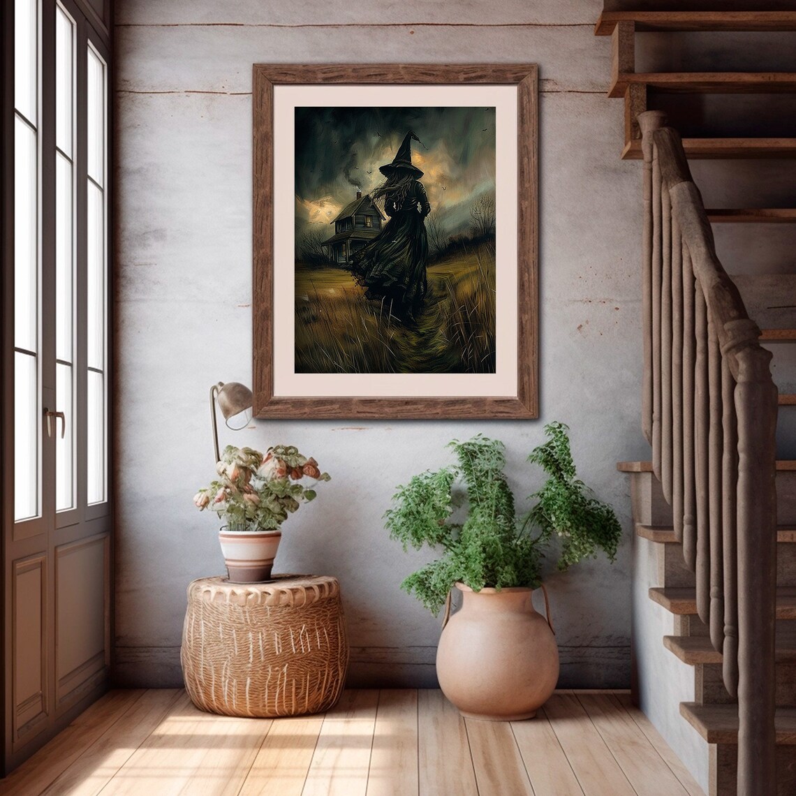 Witch House Haunted House Halloween Rustic Art Print - Image 4