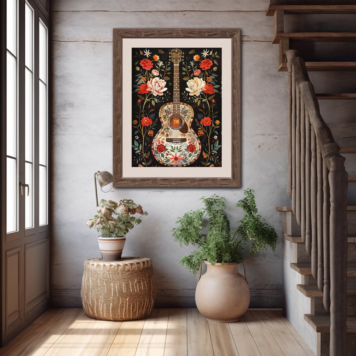 Guitar Painting, Vibrant Mexican Art Print - Image 5