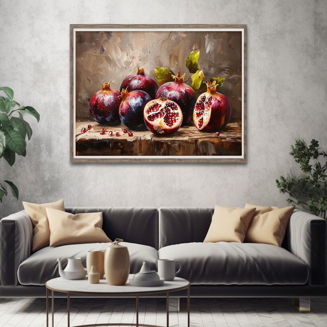 Pomegranate Art Print, Dark Moody Still Life - Image 5